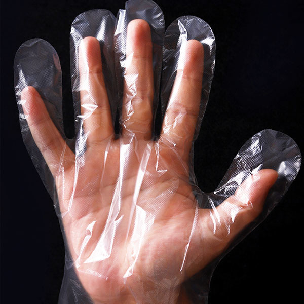 Disposable Plastic Work Gloves / Industrial Clear Vinyl Gloves For Cooking