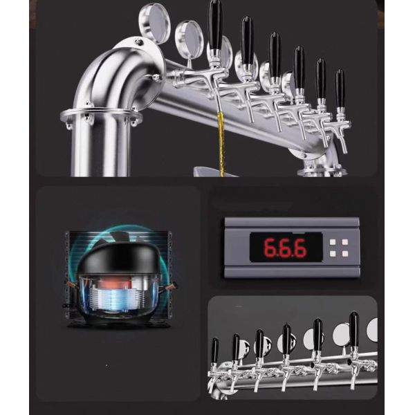 Stainless Kegerator Commercial Draft Beer Cooler Draft Beer Refrigerator