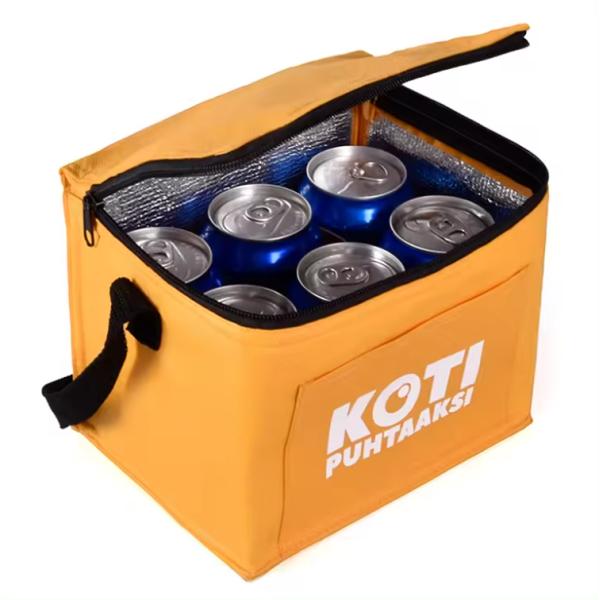 Custom 6pcs beer cans bottles cooler bag  insulated promotion thermal lunch picnic bag