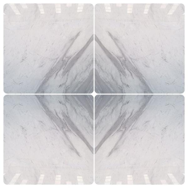 Polished Mach Greece Volakas White Marble Tile 60x60 Standard Or Customized Size