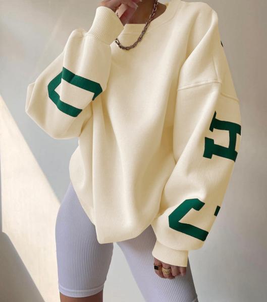 Y2k Letter Screen Print Custom Hoodies Sweatshirt Sustainable Crop Top for Women
