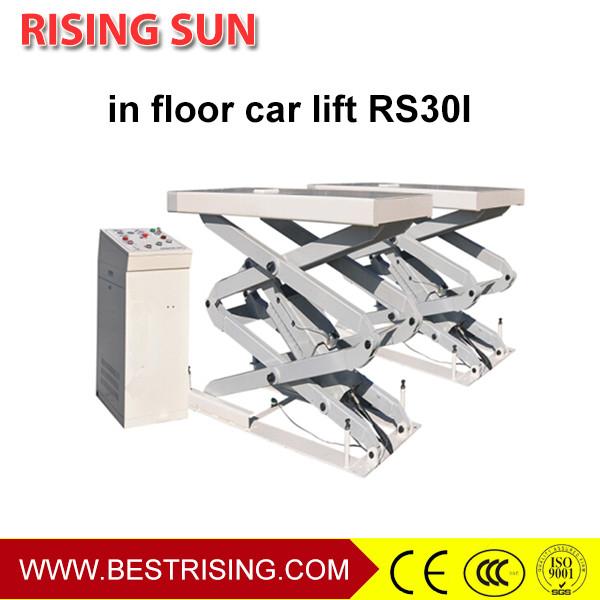 Car workshop used pneumatic scissor space saving car lift for sale CE