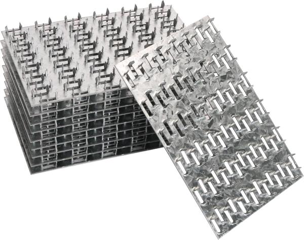 6x4 Inch Pronged Truss Flat Mending Plates Galvanized Steel With 8mm Nail Teeth
