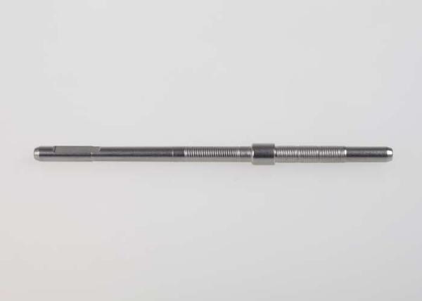 Silver Knurled Stainless Steel Shaft / Slender Shaft For Industrial Equipment