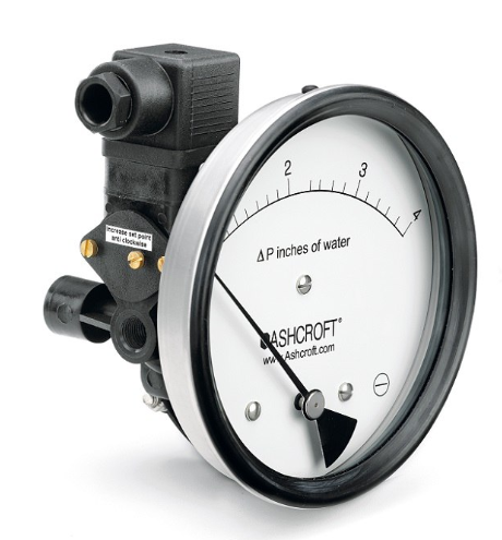 Ashcroft 1134 Differential Pressure Measuring Gauge For Cleanroom Isolation Room Applications