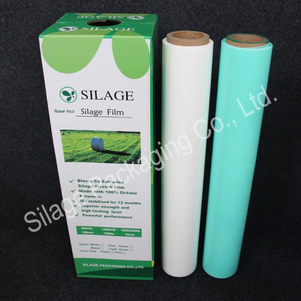 white film,500mm*25mic*1800m, Stretch Film and LLDPE Wrap Silage Film, agriculture packing film