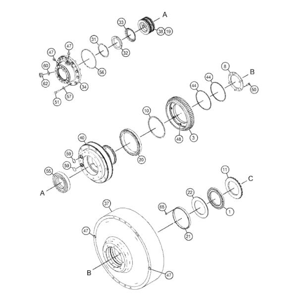 1T-1566 1T1566 Подшипник тяги экскаватор подшипник для колесных погрузчиков 992G 992K 993K