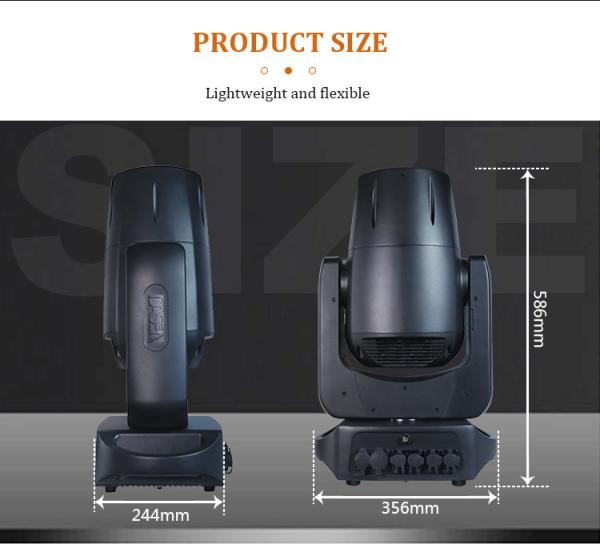 防水屋外IP66 200W DMX LEDビームムービングヘッドライト、DJディスコステージショー用パターンエフェクト付き