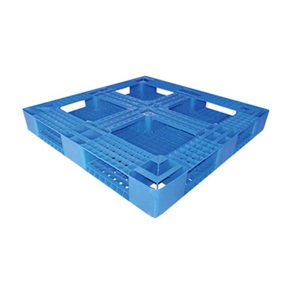 Les palettes en plastique de HDPE vert ont réutilisé la charge 1100 x 1100 de la palette 400KG