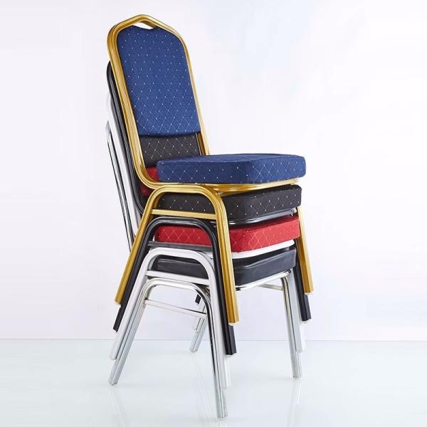 Stackable Hotel Chiavari Chair Metal Frame Fabric Seat 94cm