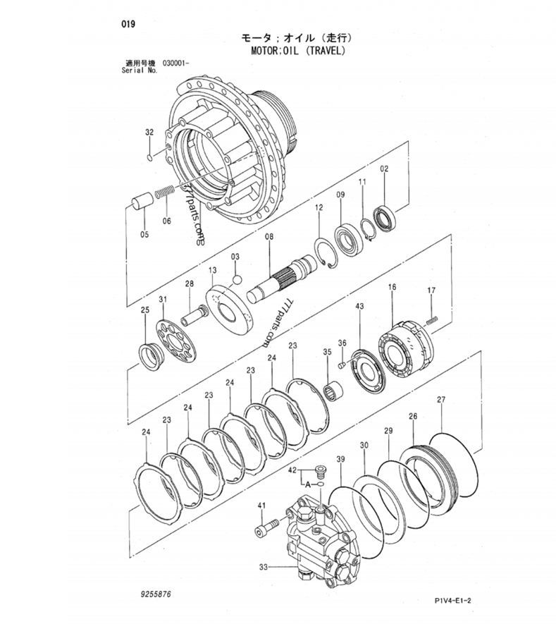 JD270C ZAXIS270-3 (ZAXIS270-3 270LC-3 280LC-3 280LCN-3 280LCH-3 9255876 9251292 EQUIPMENT COMPONENTS PARTS