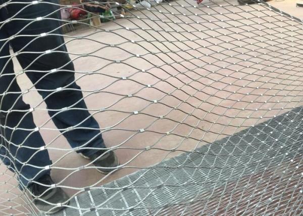 Protection Metal Rope Mesh 304 / 316 Stainless Steel Woven Mesh