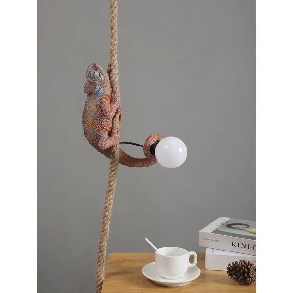 Retro pendant light Resin White color chameleon pendant Lamp Animal chandelier (WH-VP-299)