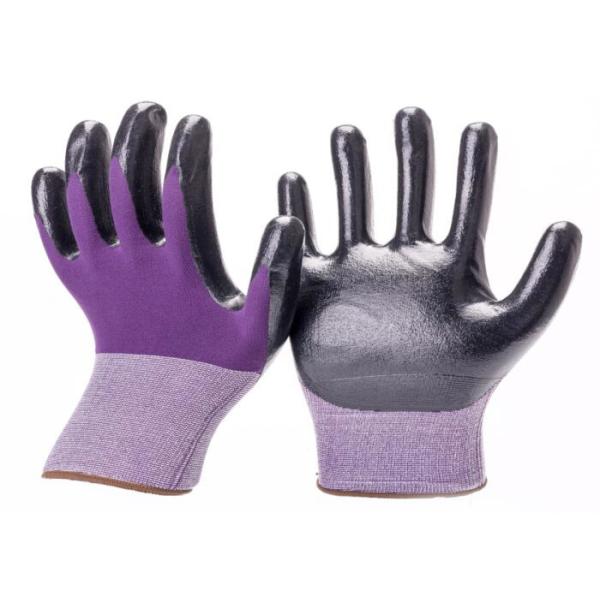 Durable Nitrile Coated Work Gloves 13 Gauge Seamless OEM / ODM Service