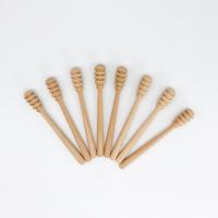 Customized Logo Varnished Wooden Muddler Collectible Honey Muddler Stirrer