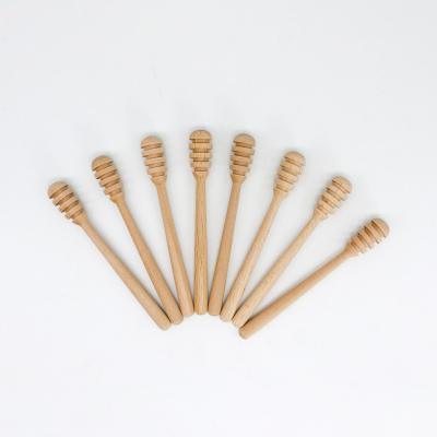 Customized Logo Varnished Wooden Muddler Collectible Honey Muddler Stirrer