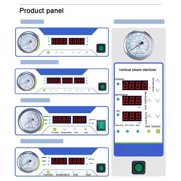 Liquid Crystal Digital Display Vertical Sterilizer Pre Vacuum Disinfection Cabinet