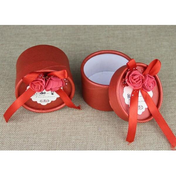 Красные миниые классицистические чонсервные банкы бумаги картона упаковывая с биркой тесемки