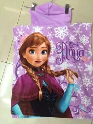 Cartoon Baby Bathrobe Children Cloak Hooded Towel Bathrobe Towel 100% Cotton