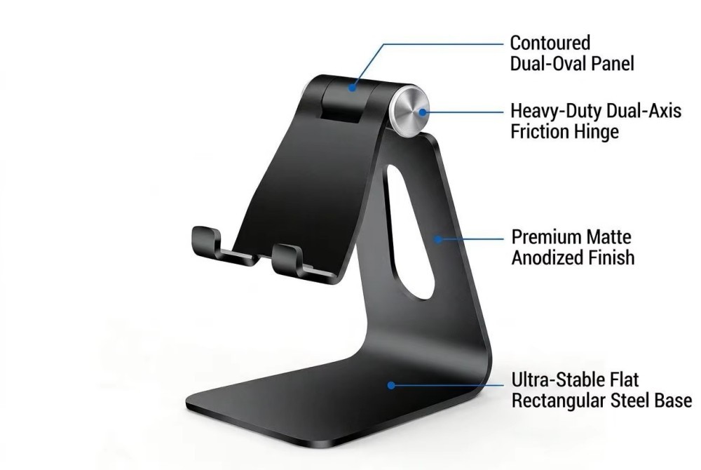 Foldable Adjustable Angle Anti Slip Phone Holder Stand For Dashboard And Desk