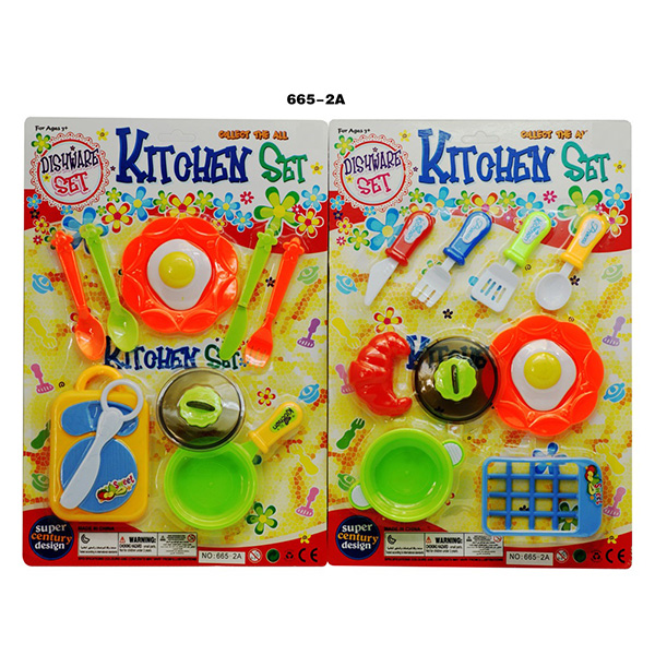 Pretend Play Kids Play Kitchen Set , Food Kitchen Cooking Set Toys 10 Pcs