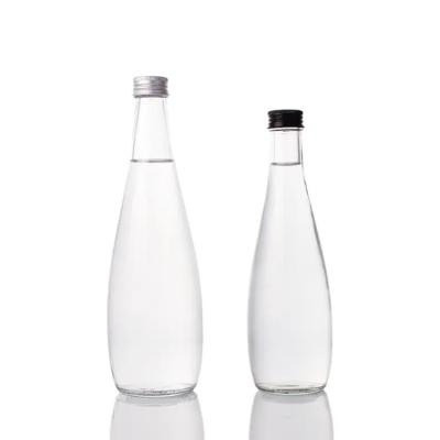 Decal Surface High Flint Water Glass Bottle 330ml 500ml 750ml for Cosmetics Packaging