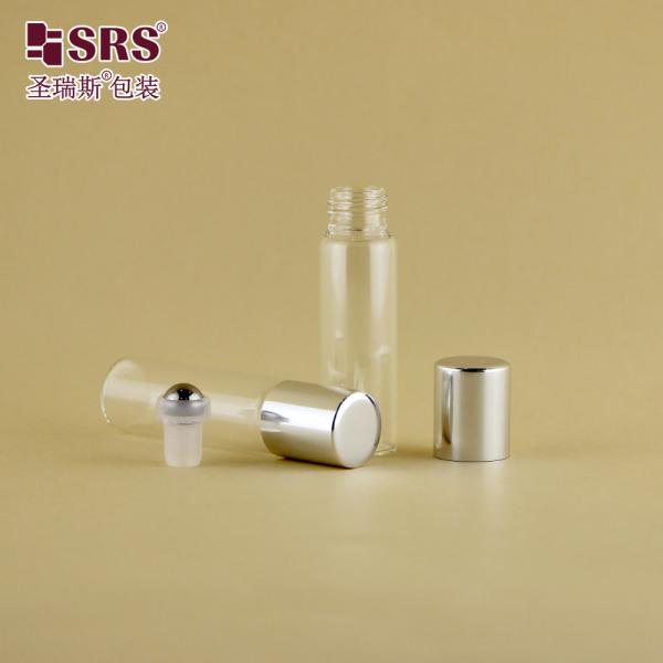 100% No Leakage Glass Roller Ball Bottle Clear 5ML For Essential Oil Perfume