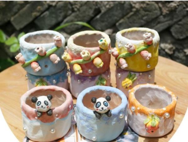 Succulent Plant Mini Ceramic Pot for Home and Garden Decoration