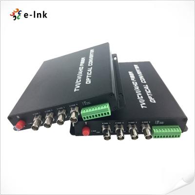 4 canais 4 em 1 conversor video DC5V 2A da fibra 67dB entraram o poder
