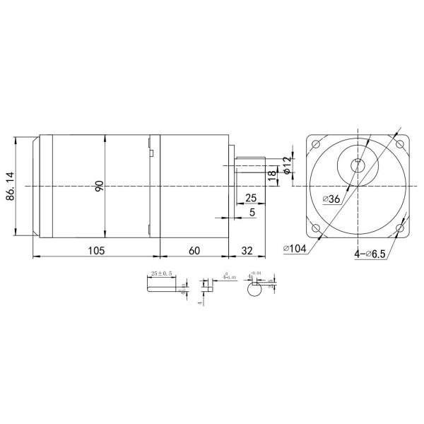 Gearbox Type Eccentric Shaft Gear 40W 90mm 220V Spur Gear AC Brushed Motor for Wall Drill