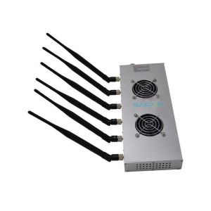 High Power 12W 6 Bands Cell Phone Jammer with 30m Range for Library and Secure Areas