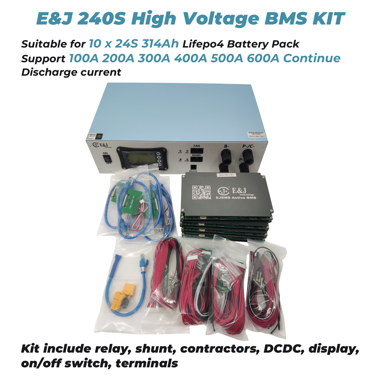 Lifepo4 High Voltage Battery BMS 240S 768V 10X 24S 314Ah Stackable MPPT Tracker BMS