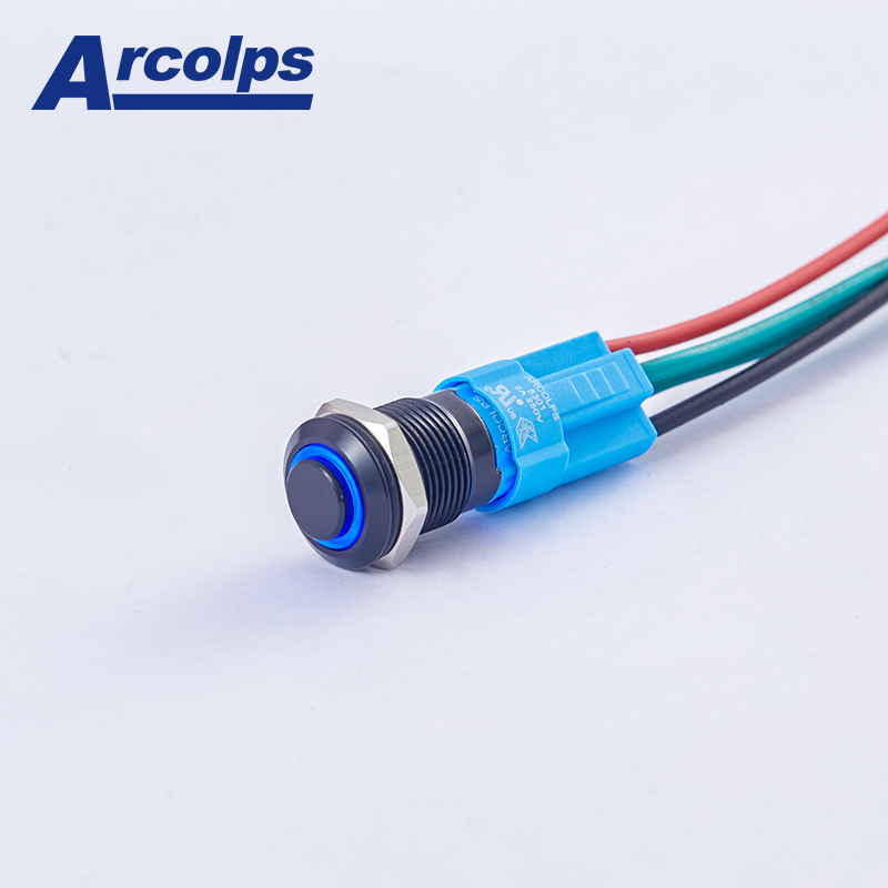 IP66 3A 12mm Metal Push Button Switch High Temperature Push Button Switch