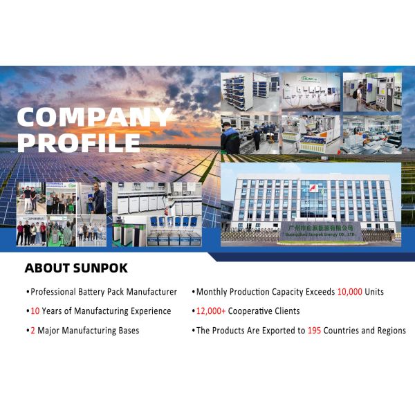 SUNPOK New 40kWh 800Ah 51.2V Large Capacity LiFePO4 Battery Lithium LFP Home Storage System BESS Pack Solar Energy
