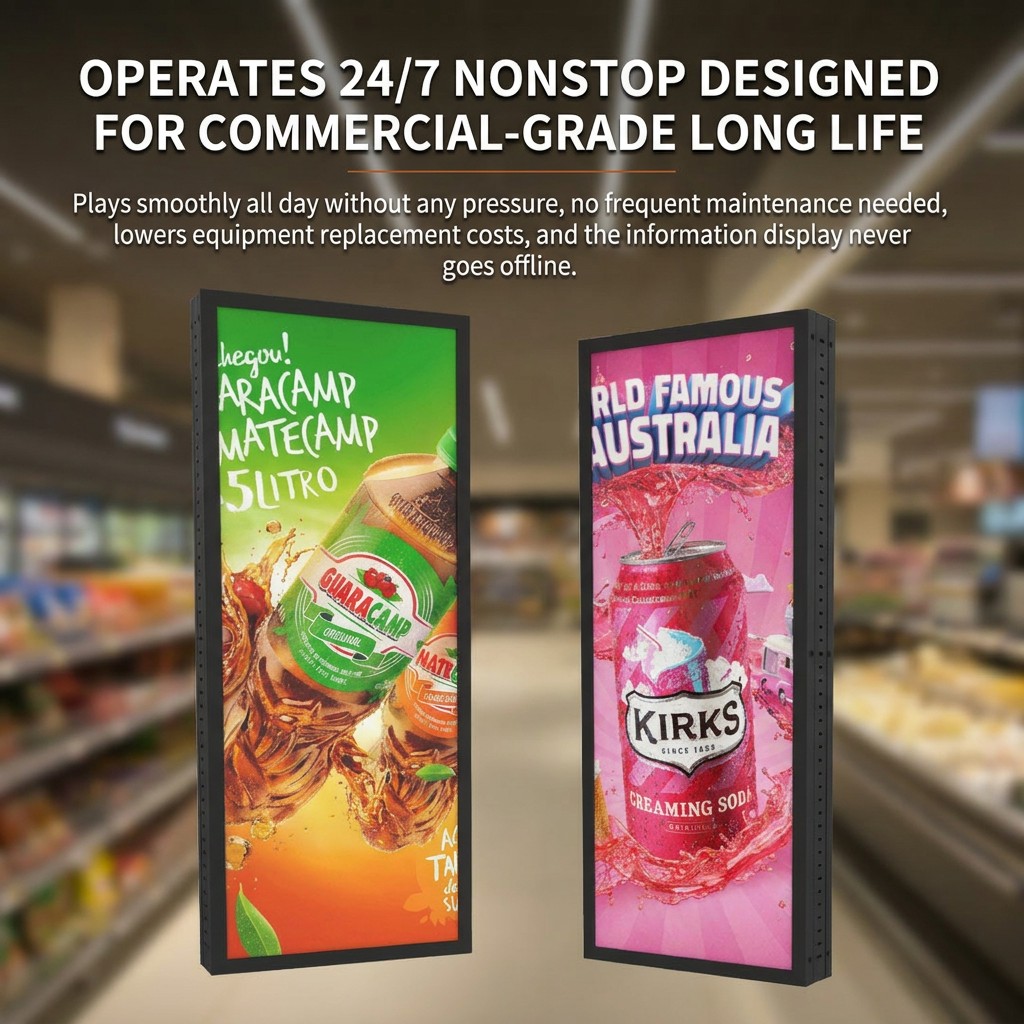 21.5 Inch Wall Mounted Stretched Bar LCD Display with Built-In CMS for Advertising Media Player