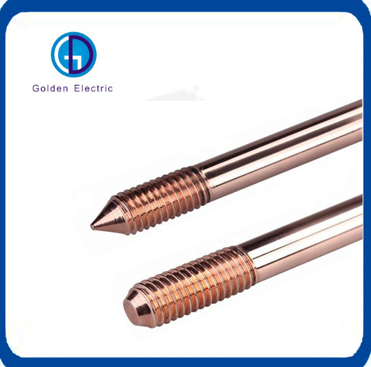 Прочность на растяжение 580n/мм2 Медносвязанный стальной земляной стержень для электрооборудования