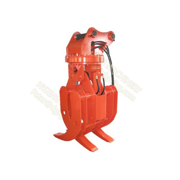 excavator rotating rock grapple