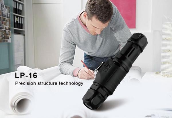 CNLINKO LP16 Waterproof Connector IP68 Outdoor Lighting Connector 3pin Power Connector