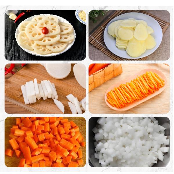 Acero inoxidable Cortador de verduras de cebolla de patata y verduras más agradable Cortador de verduras comercial