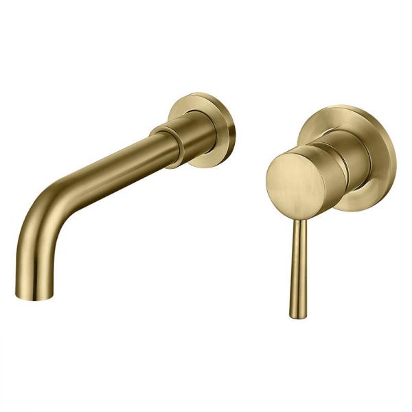 Basin Faucet Waterfall Single Hole Cold Hot Water Tap Black Brass Wall Mixer Tap