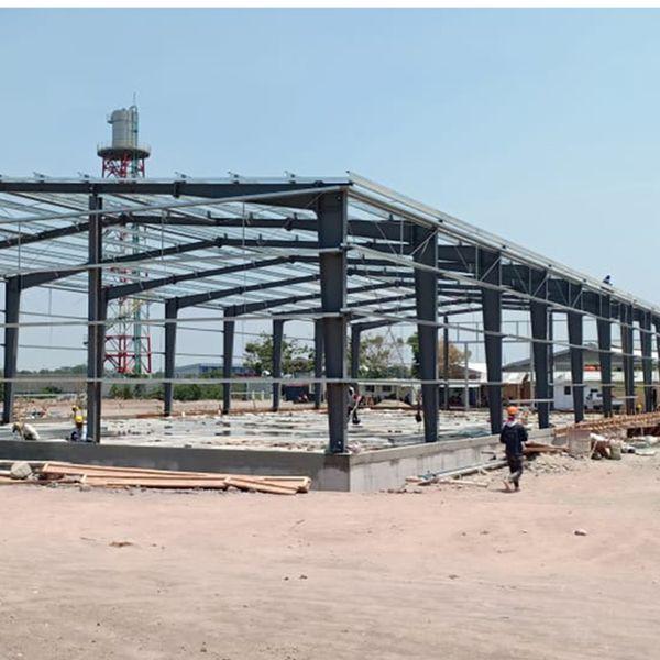 Steel Structure Warehouse with Angle Bracing Round Steel Bar Bracing and Steel Pipe Bracing for Enhanced Stability