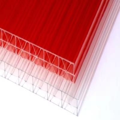4-10 mm feuille de polycarbonate à double paroi UV revêtue feuille creuse PC bon marché