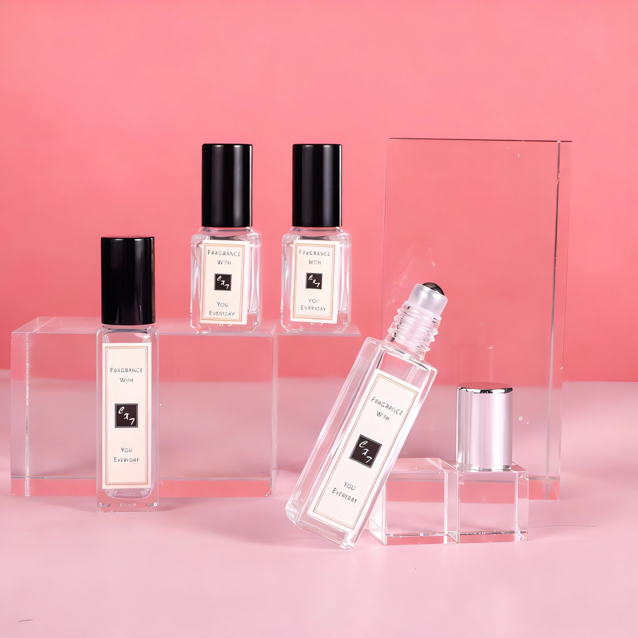 Refillable Glass Roller Bottle 5ml 10ml 15ml 20ml 30ml For Essential Oil Perfume