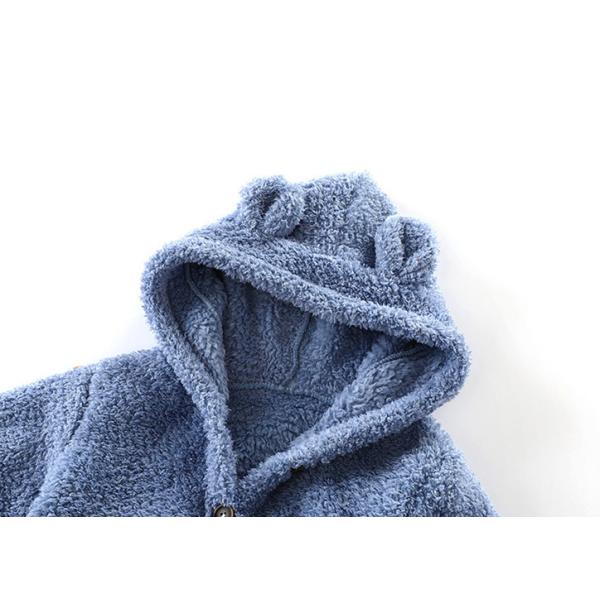 100cm Polyester Cotton Childrens Winter Jackets Single Breasted Warm Coats Velvet Thick