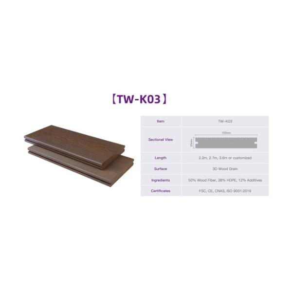 Groove 150x25mm Solid Decking Material Eco Friendly Innocuous