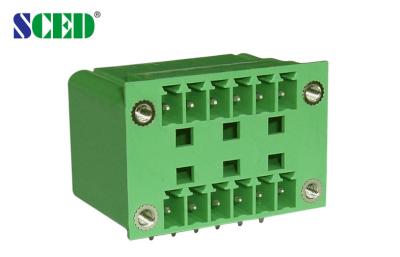 O encabeçamento masculino dos soquetes, lança o × 2P de 3.81mm 300V 8A 2 - 20 bloco terminal Pluggable do × 2P