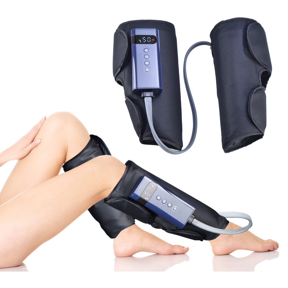 Full Electronic Foot Leg and Calf Massager Adjustable Leg Massager With Heat Air Compression