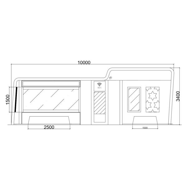 City Smart Galvanized Steel LCD Bus Stop Shelter