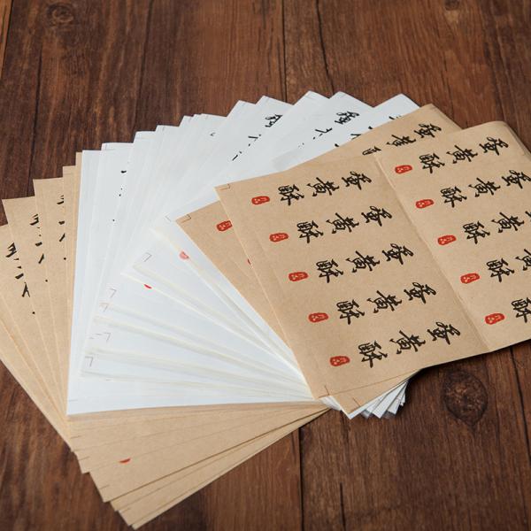 Waterproof Strong Adhesive Stickers / Brown Sticky Labels Kraft Paper