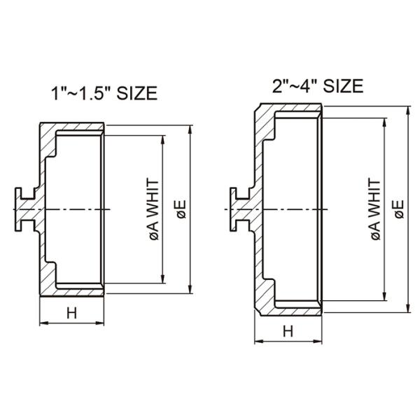 2 Inch Ss Sanitary Fittings RTJ Unions , T304 T316L Stainless Steel Clamp Fittings